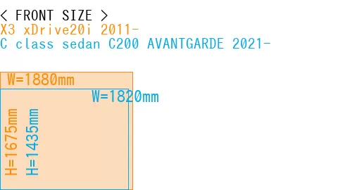 #X3 xDrive20i 2011- + C class sedan C200 AVANTGARDE 2021-